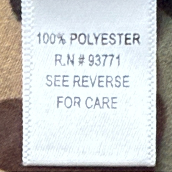 Dalin Women's Chiffon Camo V-Neck Blouse, Drawstring, 3/4 Sleeves, Size 2X - Picture 4 of 7